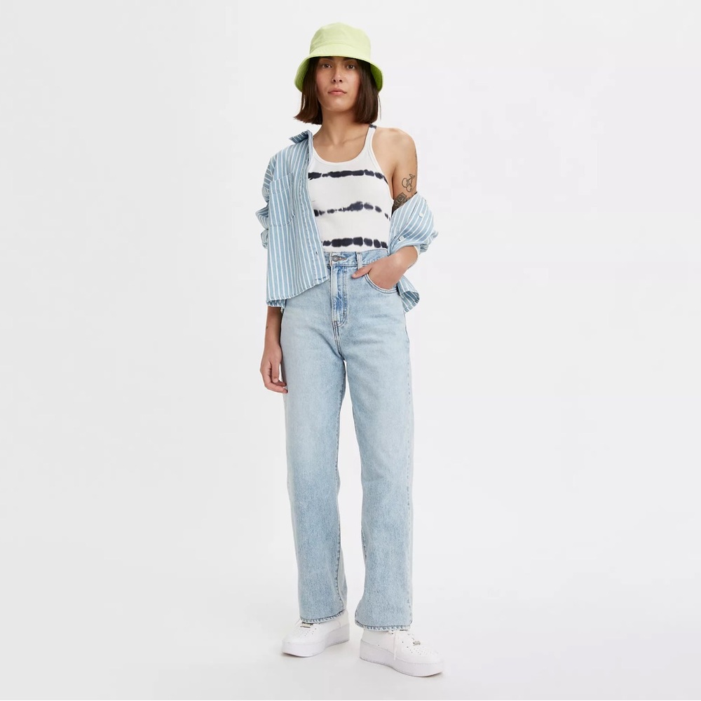 levi’s high waisted straight jeans size 24